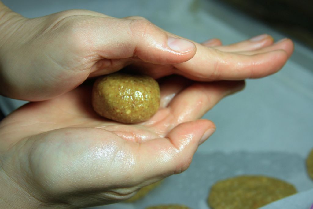 modelando biscoito de coco e amendoim - amor pela comida