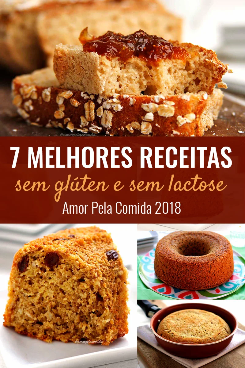 Montagem com 3 fotos de pão e bolo