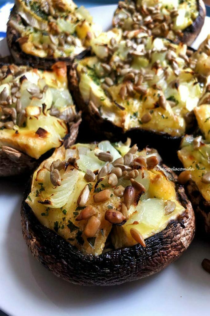 COGUMELO PORTOBELLO RECHEADO Receitas saudáveis com a Chef Susan