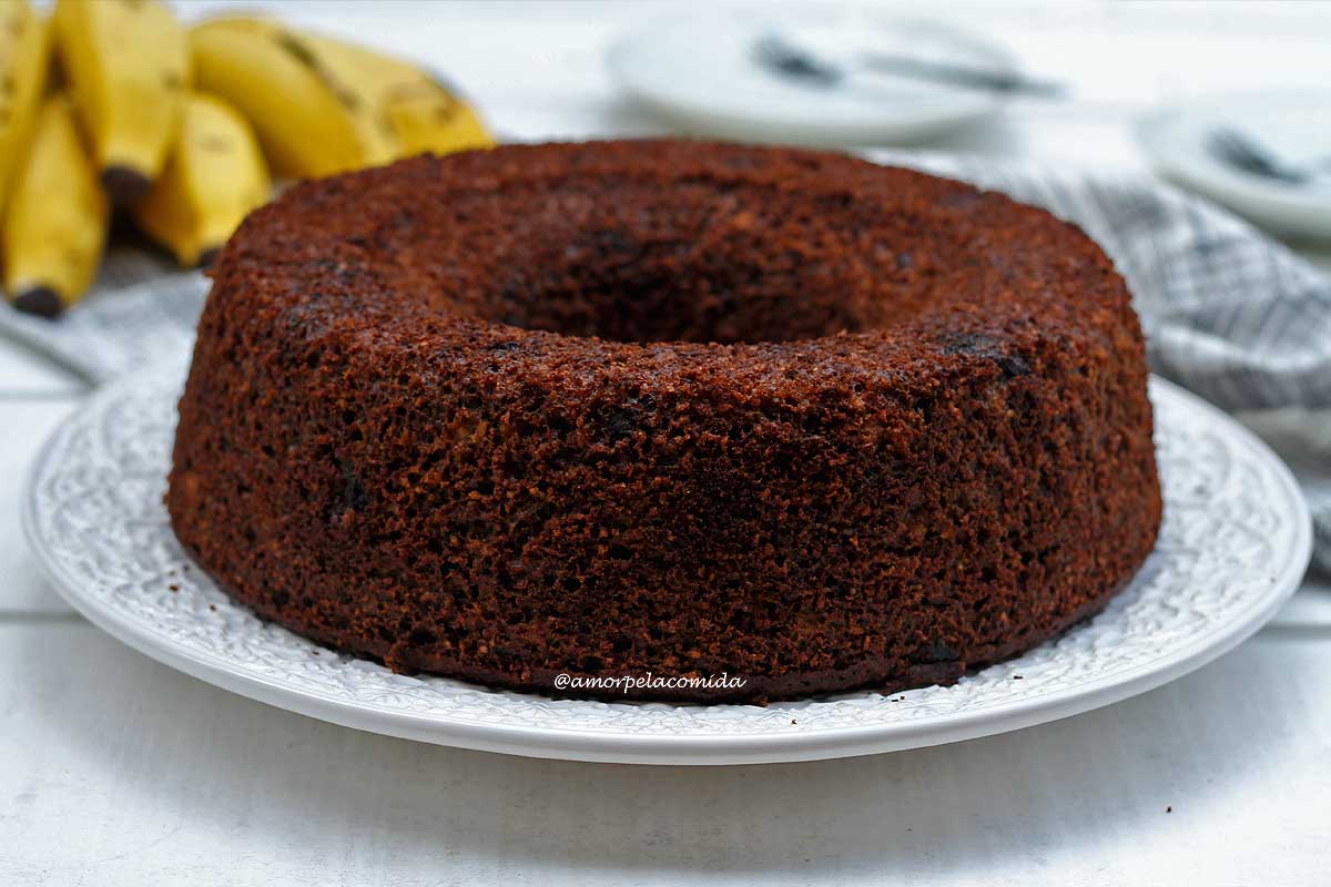 Bolo de Banana com Farelo de Aveia Sem Glúten