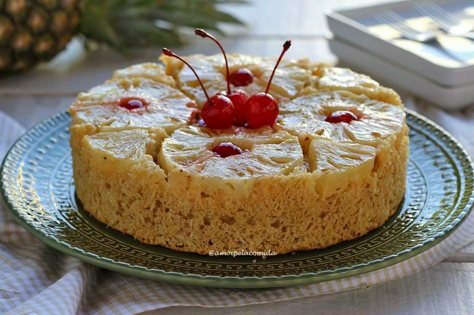 BOLO DE ABACAXI INVERTIDO FIT SEM GLÚTEN SEM LACTOSE - Receitas ...