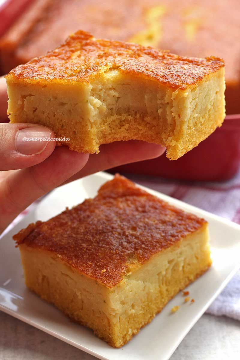 Bolo de fubá sem ovos - Fácil