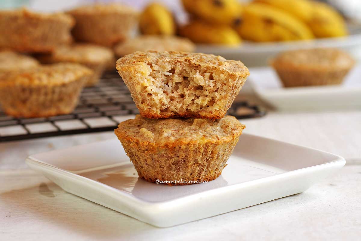 Bolo de banana e maçã sem farinha de trigo